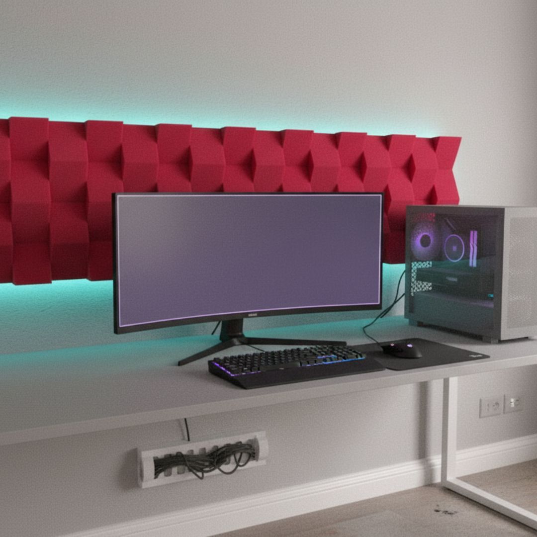 24 PACK Cuña Relieve AcustiKAP rojo