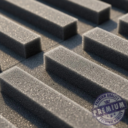 04 Pack Paneles Acústicos Lambrin Lineal 1m Acustikap Gris Oscuro