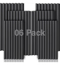 06 Pack Paneles Acústicos Lambrin Lineal 1m Acustikap Gris Oscuro