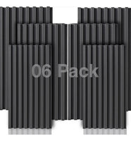 06 Pack Paneles Acústicos Lambrin Lineal 1m Acustikap Gris Oscuro