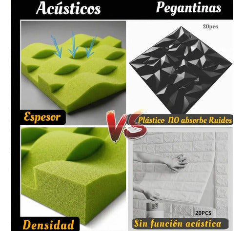 24 pack Panel Acústico Cuña Acustikap 10 x 25 cm 5.5 Cm Espesor Verde lima