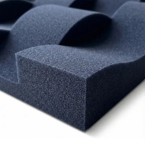 12 Paneles Acústicos Tipo Cuña 3d 10x25x5.50 cm Decorativos Alta Densidad