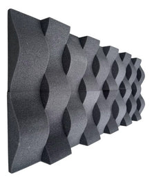 48 Paneles Acústicos Tipo Cuña 3d 10 x 25 x 5.50 Decorativos Alta Densidad