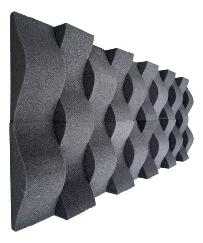 48 Paneles Acústicos Tipo Cuña 3d 10 x 25 x 5.50 Decorativos Alta Densidad
