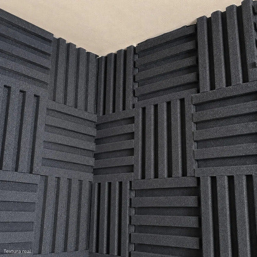12 Pack Panel Lambrin 20x20x3.50 cm Decorativo De Espuma Acústica