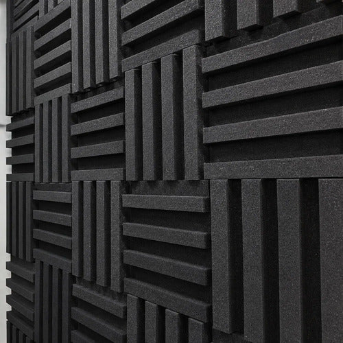12 Pack Panel Lambrin 20x20x3.50 cm Decorativo De Espuma Acústica