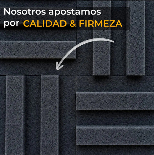 20 Pack Panel Lambrin Decorativo 20x20x3.50 De Espuma Acústica