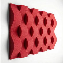 24 pack Panel Acústico Cuña Acustikap 10 x 25 cm 5.5 Cm Espesor Rojo fiusha