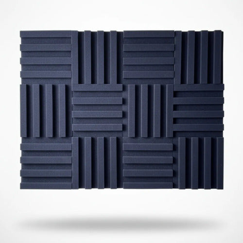 12 Pack Panel Lambrin 20x20x3.50 cm Decorativo De Espuma Acústica
