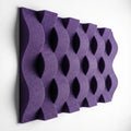 24 pack Panel Acústico Cuña Acustikap 10 x 25 cm 5.5 Cm Espesor Morado