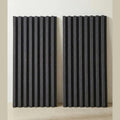 02 Pack Paneles Acústicos Lambrin Lineal 1m Acustikap Gris Oscuro