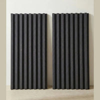 02 Pack Paneles Acústicos Lambrin Lineal 1m Acustikap Gris Oscuro