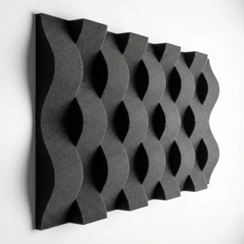 24 pack Panel Acústico Cuña Acustikap 10 x 25 cm 5.5 Cm Espesor Gris oscuro