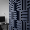 20 Pack Panel Lambrin Decorativo 20x20x3.50 De Espuma Acústica