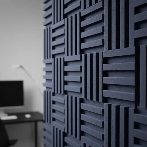 20 Pack Panel Lambrin Decorativo 20x20x3.50 De Espuma Acústica