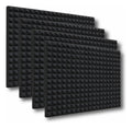 04 Pack Panel Gigante Premium Piramidal 120x200x5 Cm Espuma Acústica