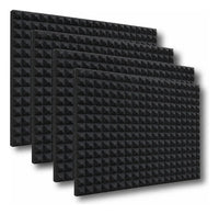 04 Pack Panel Gigante Premium Piramidal 120x200x5 Cm Espuma Acústica