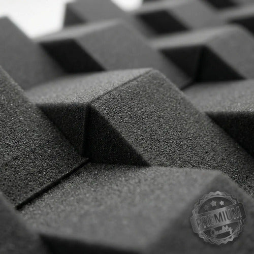 24 pack Paneles Acústicos Cuña Acustikap 10 x 25 cm 5.5 Cm Espesor Gris Oscuro
