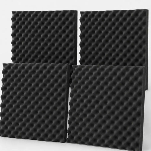 04 Pack Panel Acústico Ondulado 60x60x3.50 Cm Espuma Acustikapital
