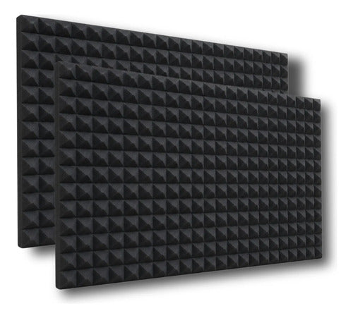 02 Pack Panel Gigante Premium Piramidal 120x200x5 Cm Espuma Acústica