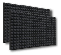 02 Pack Panel Gigante Premium Piramidal 120x200x5 Cm Espuma Acústica
