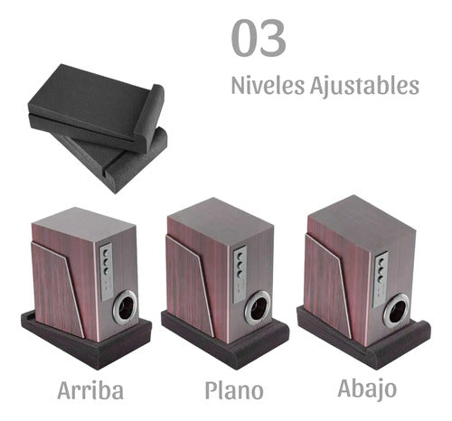 30 x 25 x 5 cm Panel Acústico Acustikap Base Monitor 02 Pzs