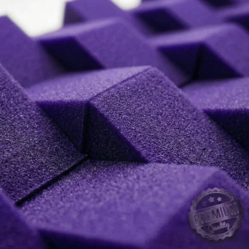 24 pack Paneles Acústicos Cuña Acustikap 10 x 25 cm 5.5 Cm Espesor Morado
