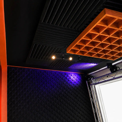 02 pack Panel Grande Premium Peine 60 X 60 X 05 Cm Espuma Acústica