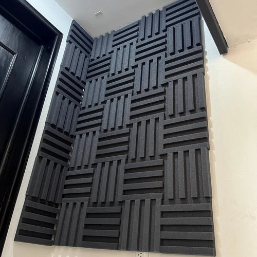 40 Pack Panel Acústico Lambrin 20x20x3.50 cm Espuma Acustikap