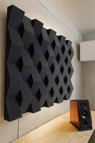 12 Paneles Acústicos 3d Decorativos Alta Densidad