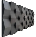 24 pack Paneles Acústicos Cuña Acustikap 10 x 25 cm 5.5 Cm Espesor Gris Oscuro