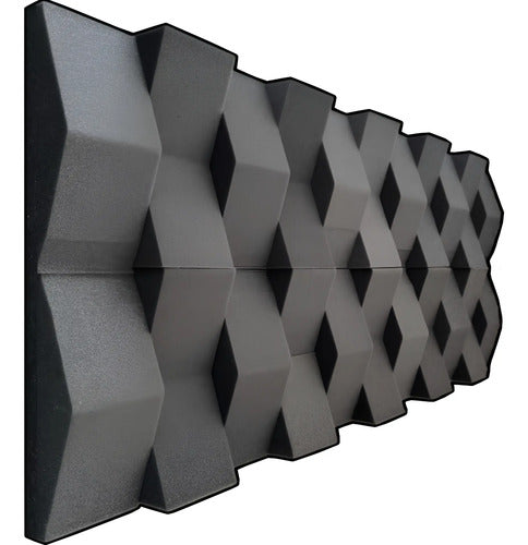 24 pack Paneles Acústicos Cuña Acustikap 10 x 25 cm 5.5 Cm Espesor Gris Oscuro