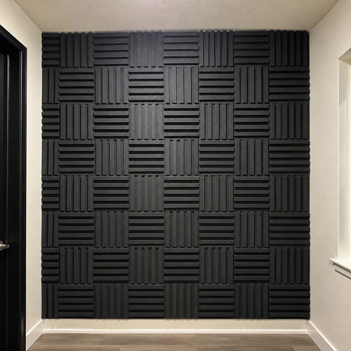 12 Pack Panel Lambrin 20x20x3.50 cm Decorativo De Espuma Acústica