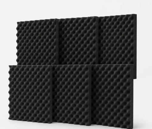 06 Pack Panel Acústico Ondulado 60x60x3.50 Cm Espuma Acustikapital