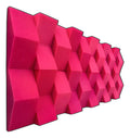 24 pack Paneles Acústicos Cuña Acustikap 10 x 25 cm 5.5 Cm Espesor Rojo fiusha