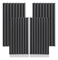 04 Pack Paneles Acústicos Lambrin Lineal 1m Acustikap Gris Oscuro