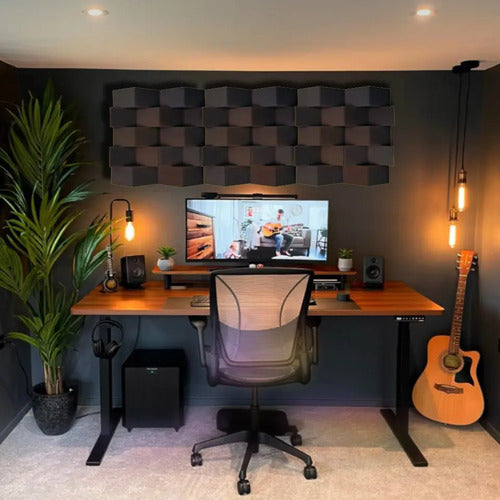 12 Paneles Acústicos 3d Decorativos Alta Densidad