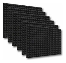 06 Pack Panel Gigante Premium Piramidal 120x200x5 Cm Espuma Acústica