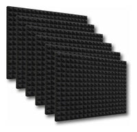 06 Pack Panel Gigante Premium Piramidal 120x200x5 Cm Espuma Acústica