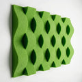 24 pack Panel Acústico Cuña Acustikap 10 x 25 cm 5.5 Cm Espesor Verde lima