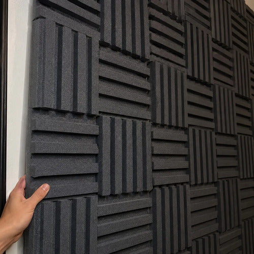 20 Pack Panel Lambrin Decorativo 20x20x3.50 De Espuma Acústica