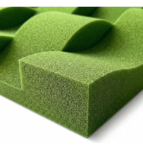 24 pack Panel Acústico Cuña Acustikap 10 x 25 cm 5.5 Cm Espesor Verde lima
