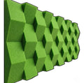 24 pack Paneles Acústicos Cuña Acustikap 10 x 25 cm 5.5 Cm Espesor Verde